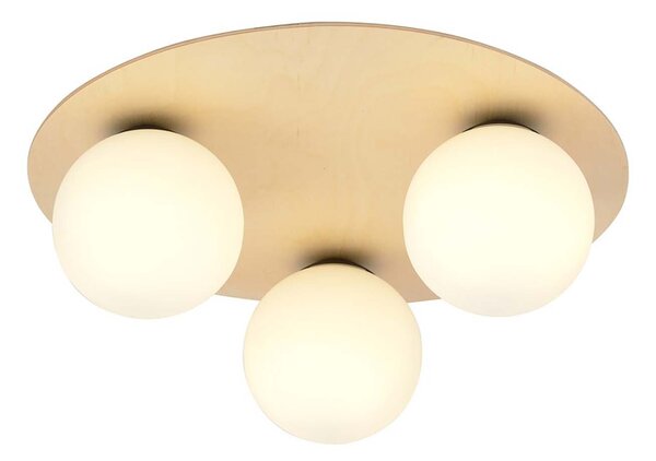Plafoniera Minimal Pegaso Acciaio Marrone 3 Luci E14 Ip20