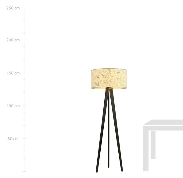 Piantana Moderno Drago Acciaio Nero 1 Luce E27 Ip20