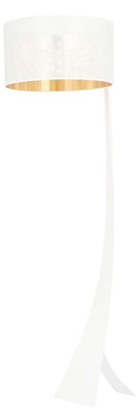 Piantana Contemporaneo Indra Acciaio Nero Bianco 1 Luce E27 Ip20