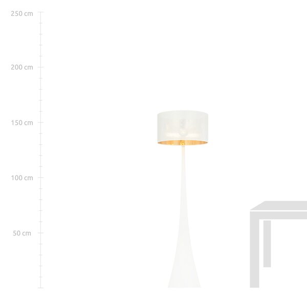 Piantana Contemporaneo Indra Acciaio Nero Bianco 1 Luce E27 Ip20
