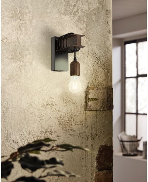Applique Country Townshend 4 1 LuceAcciaio Marrone E Nero