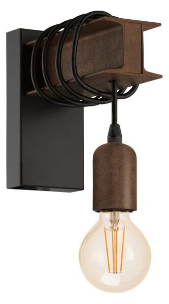 Applique Country Townshend 4 1 LuceAcciaio Marrone E Nero