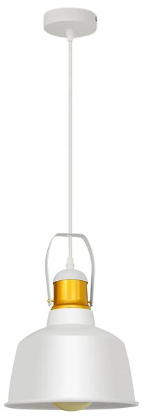 Lampada a sospensione con paralume ALU bianco dorato VT-7422