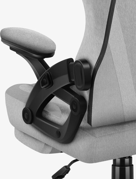 HUZARO Force 4.6 Grigio | Sedia da gioco Sedia per PC Sedia ergonomica da ufficio | Poggiapiedi Funzione dondolo Poggiatesta regolabile Schienale | fino a 130 kg