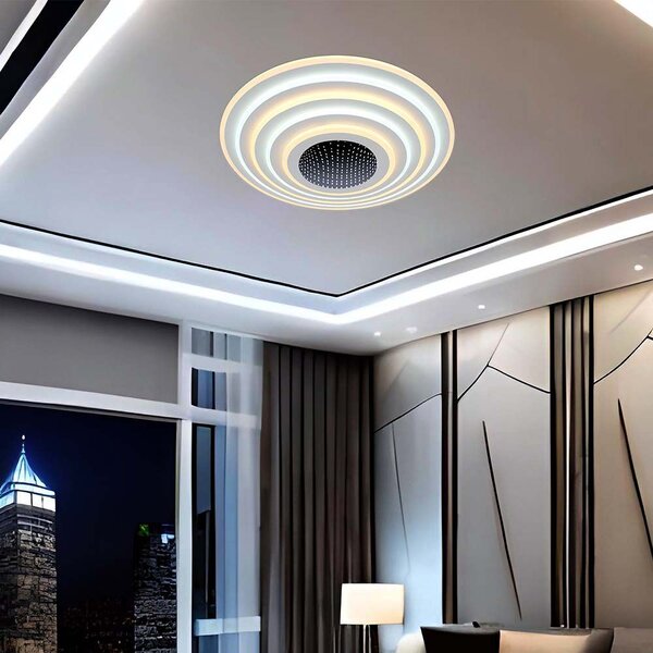 Plafoniere di design - IP20 - Corpo bianco - 125 watt - 13100 lumen - 3IN1