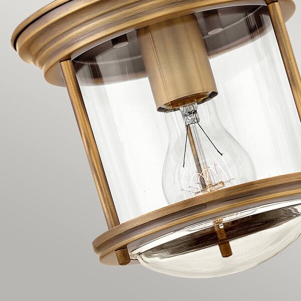 Quintiesse QN-HADRIAN-MINI-F-BR-CLEAR - Plafoniera da esterno HADRIAN 1xE27/60W/230V IP44