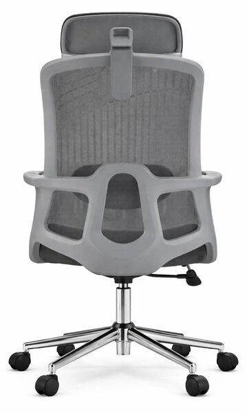 Sedia da ufficio ergonomica con schienale a rete e poggiatesta regolabile