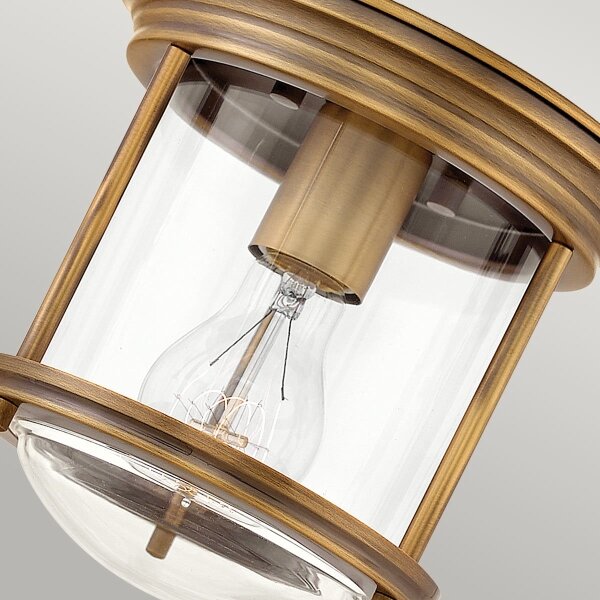 Quintiesse QN-HADRIAN-MINI-F-BR-CLEAR - Plafoniera da esterno HADRIAN 1xE27/60W/230V IP44