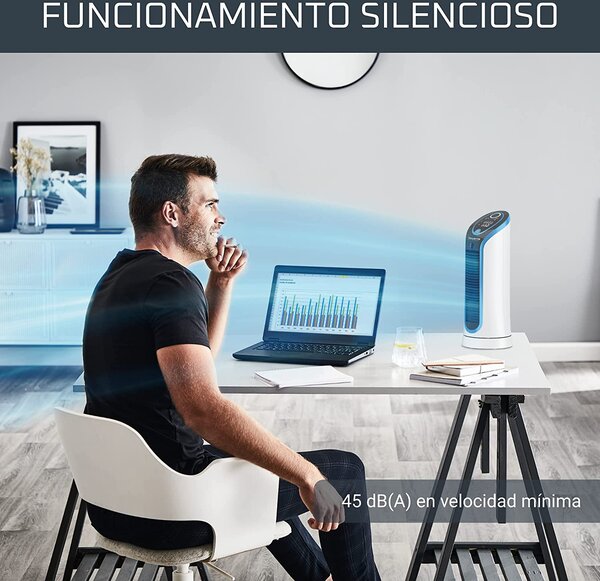 Rowenta Ventilatore a Colonna Torre senza Pale 3 Velocit Oscillante con Timer Flusso d'Aria 3D - VU6210 Eole Compact