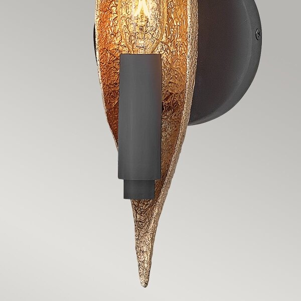 Quintiesse QN-WILLOW1-CBK - Lampada da parete WILLOW 1xE14/40W/230V oro/nero