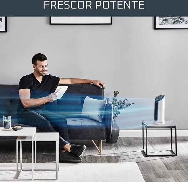 Rowenta Ventilatore a Colonna Torre senza Pale 3 Velocit Oscillante con Timer Flusso d'Aria 3D - VU6210 Eole Compact