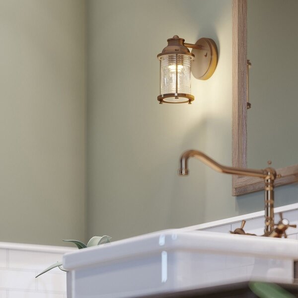 Quintiesse QN-ASHLANDBAY1-NBR-BATH-Applique da parete per esterni ASHLAND BAY 1xE27/60W/230V IP44