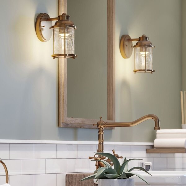Quintiesse QN-ASHLANDBAY1-NBR-BATH-Applique da parete per esterni ASHLAND BAY 1xE27/60W/230V IP44