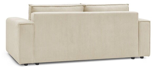 Divano letto in velluto a coste beige 245 cm Nihad - Bobochic Paris