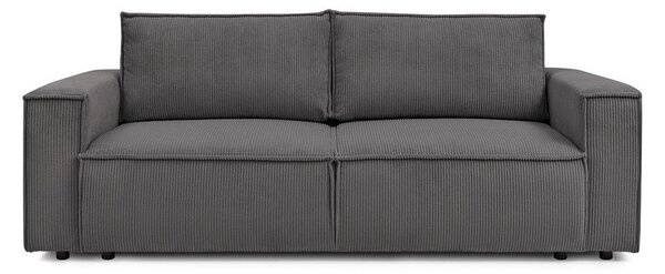 Divano in velluto a coste grigio scuro 245 cm Nihad - Bobochic Paris
