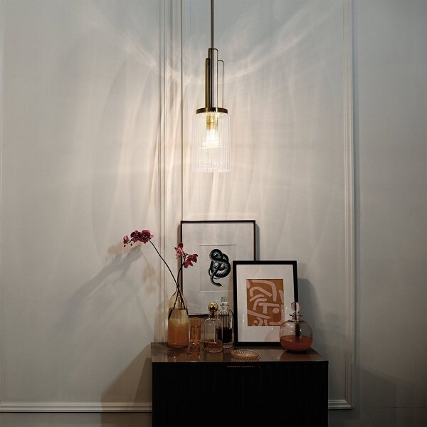 Quintiesse QN-KIMROSE-MP-BNB - Lampadario con asta KIMROSE 1xE27/60W/230V dorato