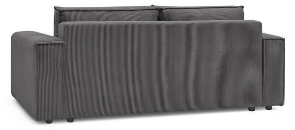 Divano in velluto a coste grigio scuro 245 cm Nihad - Bobochic Paris