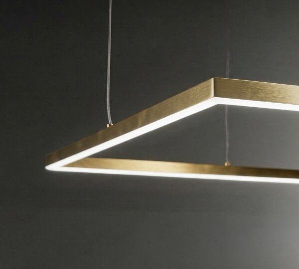 Ideal Lux - Lampadario LED a sospensione con cavo ORACLE SLIM LED/33W/230V CRI 90 50x50 cm oro