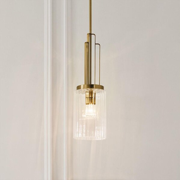 Quintiesse QN-KIMROSE-MP-BNB - Lampadario con asta KIMROSE 1xE27/60W/230V dorato