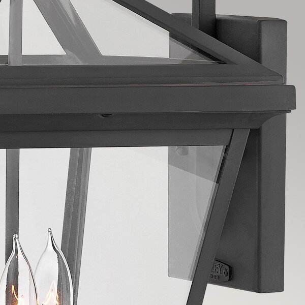 Quintiesse QN-ALFORD-PLACE2-L-MB - Lampada da parete per esterni ALFORD L 3xE14/40W/230V IP44