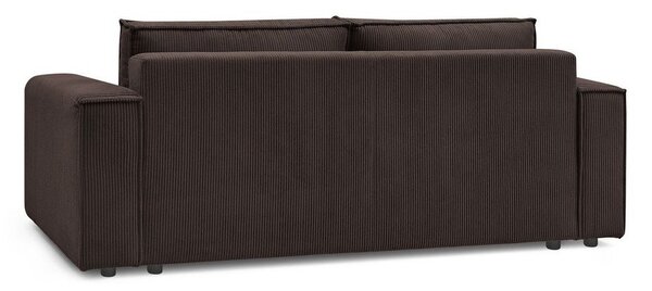 Divano grigio tortora allungabile con rivestimento in velluto a coste 245 cm Nihad – Bobochic Paris