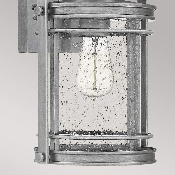 Quintiesse QN-BOOKER-M-IA - Lampada da parete per esterni BOOKER M 1xE27/60W/230V IP44, cromo satinato
