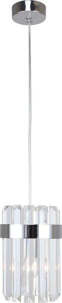 Lampadario a cavo VETRO 1xE14/10W/230V cromo lucido