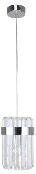 Lampadario a cavo VETRO 1xE14/10W/230V cromo lucido