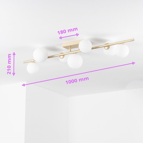 Brilagi - Lampadario a plafone LED MILLA 7xG9/3W/230V oro/bianco