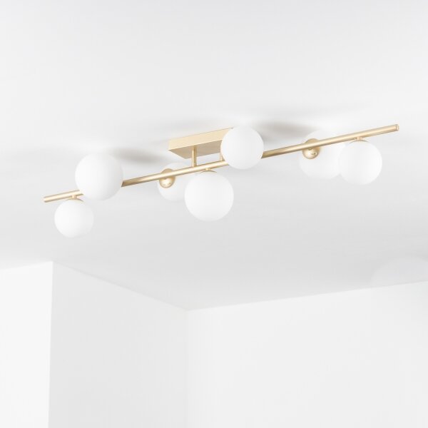 Brilagi - Lampadario a plafone LED MILLA 7xG9/3W/230V oro/bianco