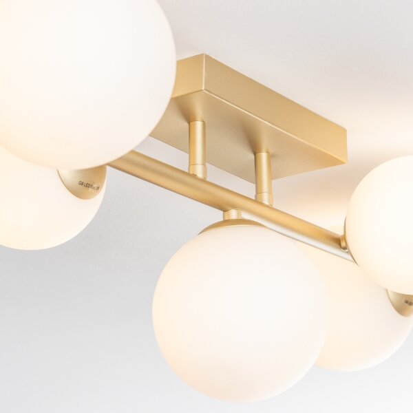 Brilagi - Lampadario a plafone LED MILLA 7xG9/3W/230V oro/bianco