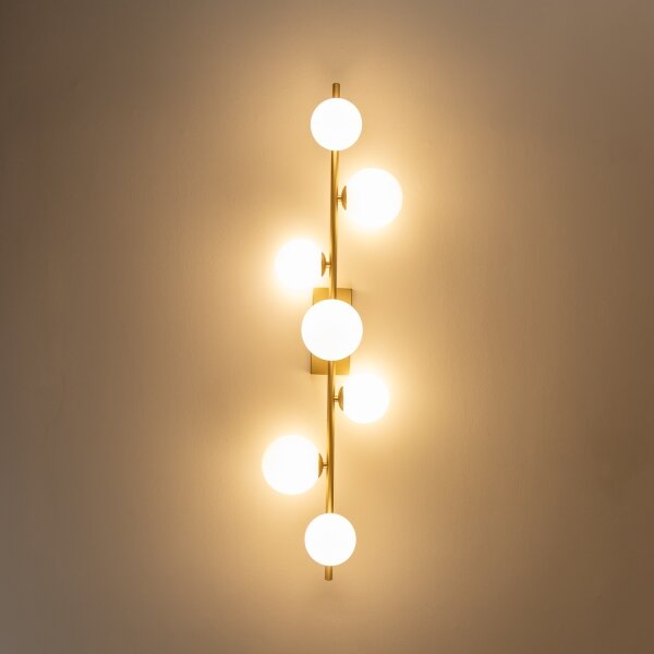 Brilagi - Lampadario a plafone LED MILLA 7xG9/3W/230V oro/bianco