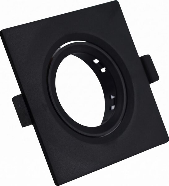 Cornice per faretto da incasso GU10 9x9 cm nera