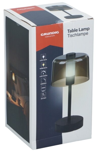 Grundig - Lampada da tavolo LED dimmerabile a sfioramento LED/5V 800 mAh