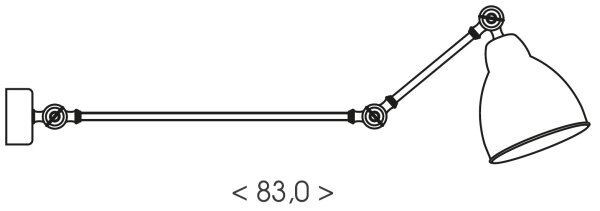Brilagi - Lampada da parete QUILL 1xE27/40W/230V 83 cm nera