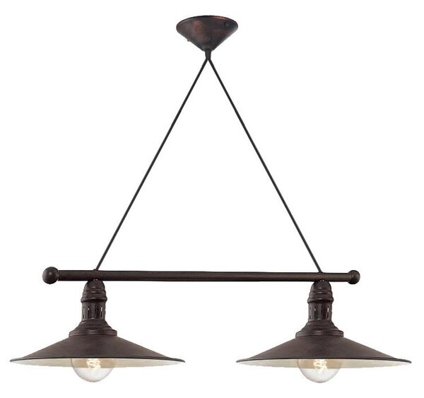 Brilagi - Lampadario a sospensione con cavo FORGE 2xE27/60W/230V nero