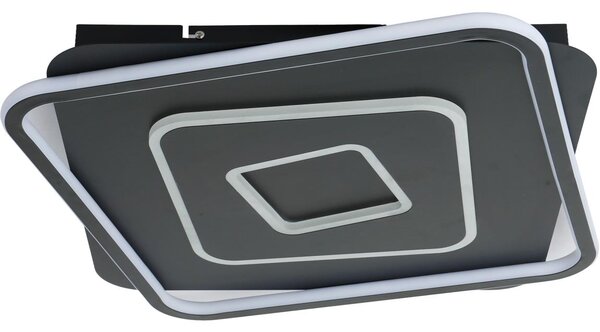 Brilagi - Plafoniera LED dimmerabile IRIS LED/98W/230V 50x50 cm nero + telecomando