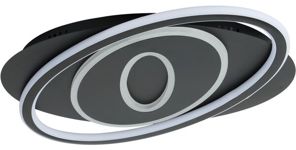 Brilagi - Plafoniera LED dimmerabile IRIS LED/78W/230V 37x49 cm nera + telecomando