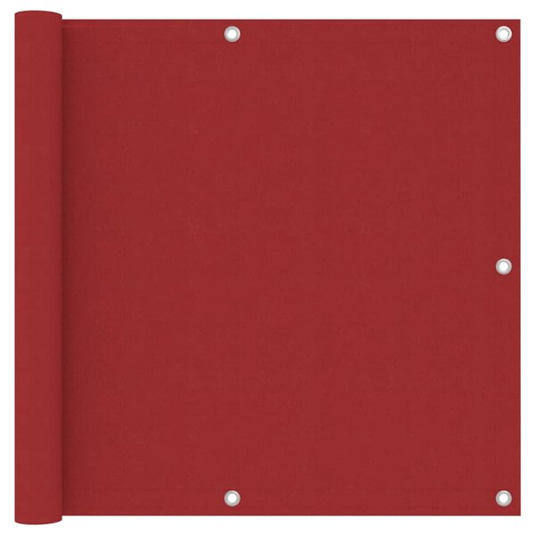 Paravento da Balcone Rosso 90x300 cm in Tessuto Oxford