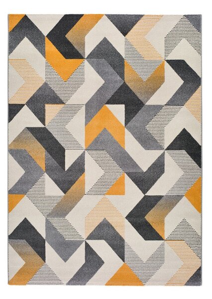 Tappeto arancione e grigio , 80 x 150 cm Gladys Abstract - Universal