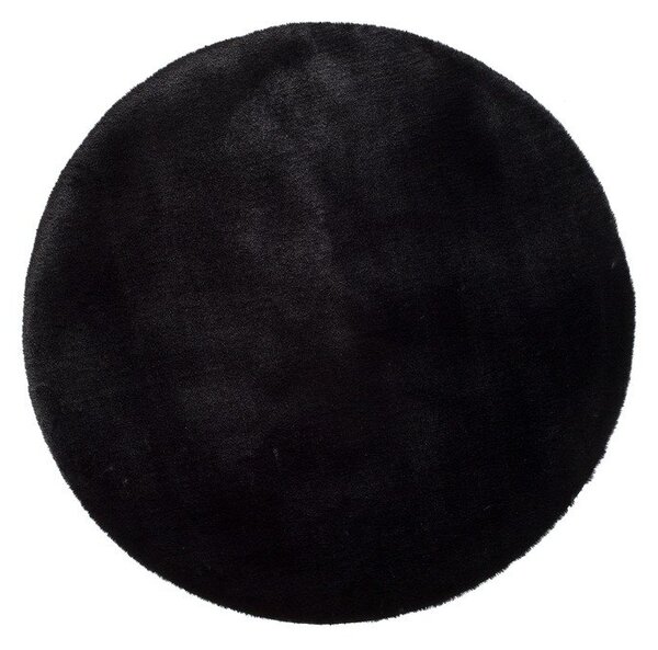 Tappeto nero , Ø 120 cm Fox Liso - Universal