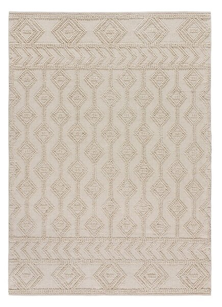 Tappeto color crema in cotone riciclato lavabile/tessuto a mano 160x230 cm Pamuk – Universal