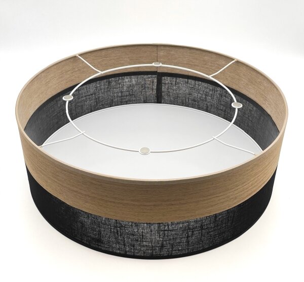 Plafoniera SIRJA WOOD 2xE27/15W/230V diametro 45 cm nero/quercia