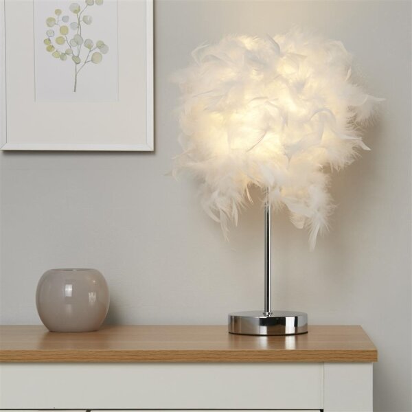 Searchlight EU60392CC - Lampada da tavolo HATTIE 1xE14/60W/230V