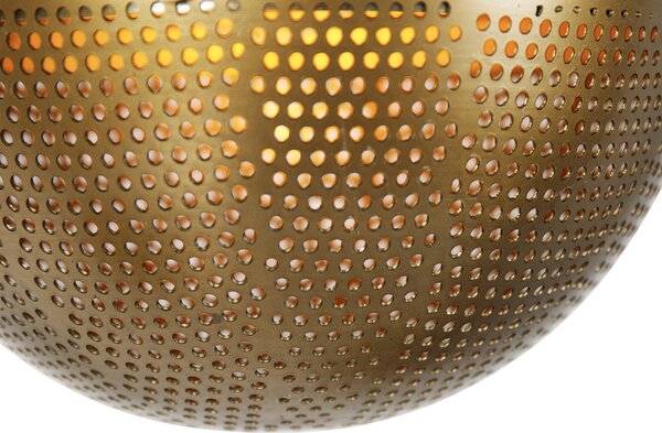 Lampada a sospensione industriale bronzo con legno 5 luci - Haicha