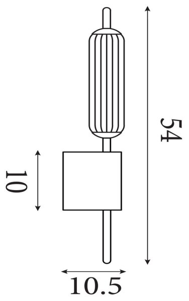 Searchlight 76210CL - Applique dimmerabile da parete a LED CATTAIL LED/6W/230V