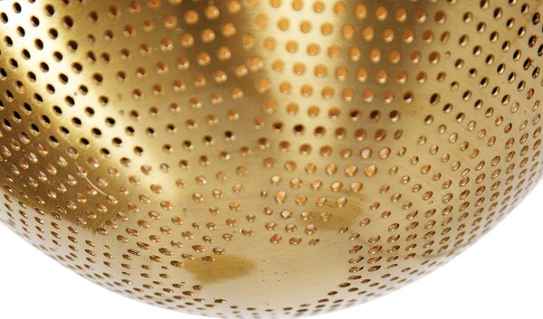 Lampada a sospensione industriale nera con ottone 5 luci - Haicha