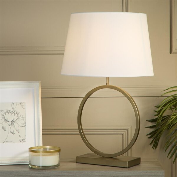Searchlight EU93102WH - Lampada da tavolo ELEGANT 1xE27/60W/230V bianca