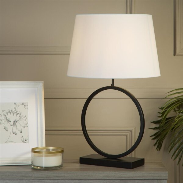 Searchlight EU93101WH - Lampada da tavolo ELEGANT 1xE27/60W/230V bianca