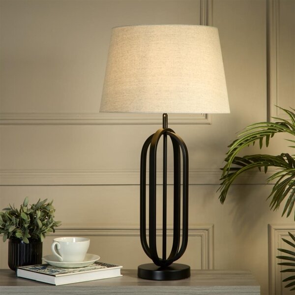 Searchlight EU91101NA - Lampada da tavolo CHIC 1xE27/60W/230V colore crema